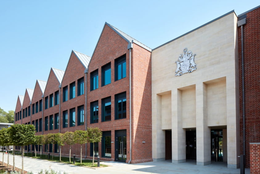 Outside Haberdashers Boys School